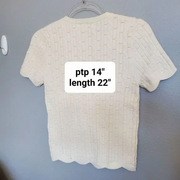 NWT braided knit sweater top - Picture 4 of 4